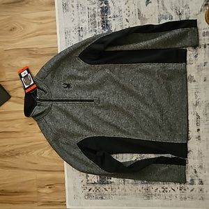 Men's Medium Spyder Quater-Zip Pullover Black and White/Gray